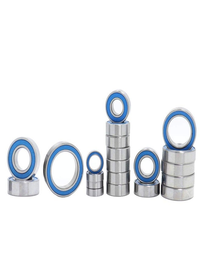 FUSHIBEARING RC Bearing Kit Compatible with Traxxas Slash 4X4 4WD VXL ABEC 3 Blue Rubber Sealed Precision Ball Bearings (21) - Image 1
